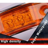 2 PC's DC 10-30V Auto Truck Trailer Piranha 3-LED Indicator lichten lamp zijmarkeringslicht  lichte kleur: geel