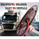 2 PC's DC 10-30V Auto Truck Trailer Piranha 3-LED Indicator lichten lamp zijmarkeringslicht  lichte kleur: geel