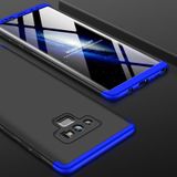 GKK drie stage splicing volledige dekking PC Case voor Galaxy Note9 (zwart + blauw)