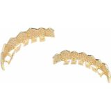 Hip-HopGold-Plated Micro-Inlaid Zircon 8 Gold Braces  Kleur: Gold Upper Teeth