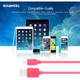 HAWEEL Hoge snelheid 35 Cores 8 pin naar USB Sync en oplaad kabel voor iPhone 6 & 6 Plus / iPad Air 2 / iPad mini 3 & mini 2 / iPod  Lengte: 1 meter (rood)