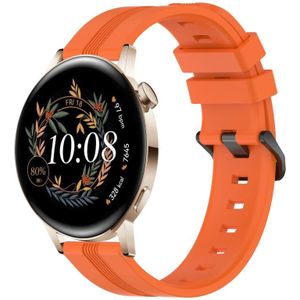 Voor Huawei Watch GT3 42 mm 20 mm concave gestreepte siliconen horlogeband