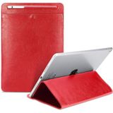 Universele Case Sleeve tas voor iPad 2/3/4/iPad Air/Air 2/Mini 1/mini 2/Mini 3/Mini 4/Pro 9 7/Pro 10 5  met potlood geval & houder (rood)