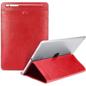 Universele Case Sleeve tas voor iPad 2/3/4/iPad Air/Air 2/Mini 1/mini 2/Mini 3/Mini 4/Pro 9 7/Pro 10 5  met potlood geval & houder (rood)