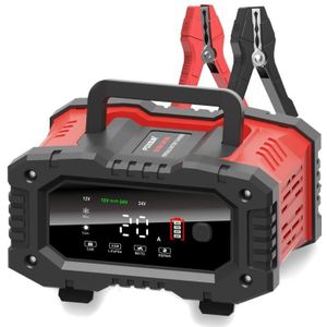 FOXSUR 12V / 24V 20A 300W draagbare motorfiets auto slimme acculader (AU-stekker)