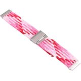 Nylon gevlochten metalen gesp-riem voor Galaxy horloge 4 20 mm (Z rood roze)