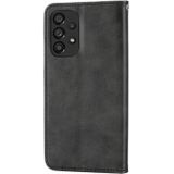 Voor Samsung Galaxy A53 5G Cubic Grid Kalf Textuur Magnetische Sluiting Lederen Telefoon Case (Zwart)