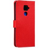 Voor Huawei mate 30 Lite/Nova 5i Pro Feather patroon Litchi textuur horizontale Flip lederen draagtas met houder & portemonnee & kaartsleuven (rood)