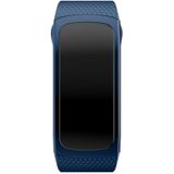Siliconen polsband horloge band voor Samsung Gear Fit2 SM-R360  polsband maat: 126-175mm (Midnight Blue)