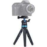 PULUZ Pocket Mini verstelbare metalen Desktop statief mount met 360 graden bal hoofd voor DSLR & digitale camera's  verstelbare hoogte: 11-20.2 cm (blauw)