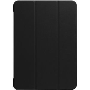 Voor iPad Pro 10.5 inch PU Litchi structuur 3-vouw Smart hoesje Clear Back Cover met houder(zwart)