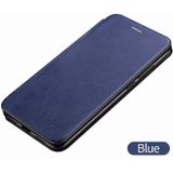 Voor iPhone 11 Pro TPU + PU gentegreerde spanning magnetische kaarthouder retro lederen draagtas (blauw)