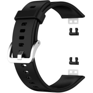 Voor Huawei Watch Fit smart Watch Silicone Strap TIA-B09 Silicone Strap (Zwart)