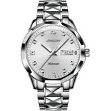 JIN SHI DUN 8813 Fashion Waterproof Luminous Automatic Mechanical Watch  Style:Men (Silver White) JIN SHI DUN 8813 Fashion Waterproof Luminous Automatic Mechanical Watch  Style:Men (Silver White) JIN SHI DUN 8813 Fashion Waterproof Luminous Automatic