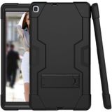 Voor Galaxy Tab A 10.1 (2019) T510 Contrast Color Silicone + PC Combination Case with Holder(Black)