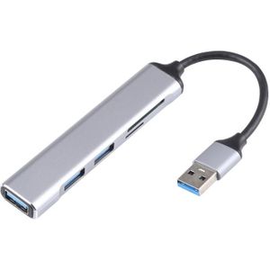 5 in 1 USB 3.0 naar SD / TF-kaartsleuf + 3 USB 3.0 Poorten Multifunctioneel Docking Station Hub