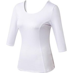 Back Cross Medium-length Sleeve Yoga Sportswear voor Dames (Kleur: Wit Maat: S)