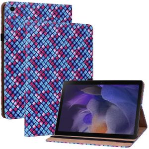 Voor Samsung Galaxy Tab A8 10.5 2021 Kleur Weave Lederen Tablet Case met Houder