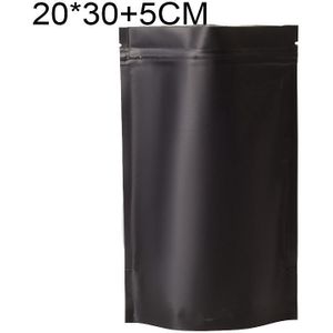 100 stks / set matte aluminium folie snack stand-up pouch  maat: 20x30 + 5cm