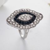 Vrouwen saffier Strass verlovingsring  Ringmaat: 10