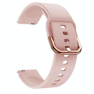 Voor Xiaomi Mi Horloge Galvaniserende Gesp Siliconen Vervanging Riem Watchband (Roze)
