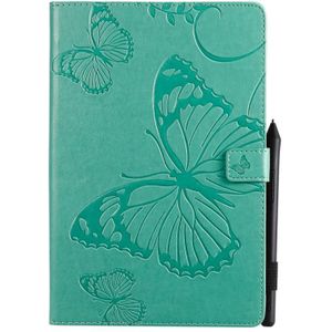 Voor Galaxy tab S5e gedrukt afdrukken Butterfly patroon horizontale Flip PU lederen draagtas met houder & kaartsleuven & portemonnee & pen sleuf (groen)