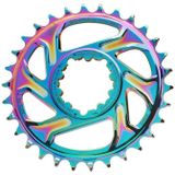 Bdsnail Mountain Bike Single Disk GXP Direct-vormige gentegreerde schijf Positieve en negatieve tandschijf  kleur: 30T (duizelingwekkende kleur)