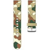 20mm Voor Fossil Hybrid Smartwatch HR Camouflage Siliconen vervangende polsbandje met zilveren gesp(7)