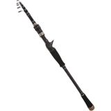 Carbon Telescopic Luya Rod Short Section Fishing Throwing Rod  Length: 3.3m(Curved Handle)