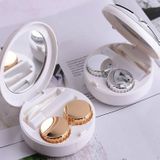 Draagbare Beauty Lens Care Double Box Contact Lens Case (Goud)