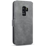 Dg. MING retro olie kant horizontale flip case met houder & kaartsleuven & portemonnee voor Galaxy S9 PLUS (grijs)