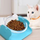 Transparant water Cat Bowl Holder Dog Food Basin Schuine mond verstelbare Pet Bowl (Groen)