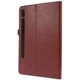 Voor Samsung Galaxy Tab S7 / SM-870 Crazy Horse Texture Horizontale Flip Lederen case met 2-vouwende Houder & Kaartsleuf (Bruin)