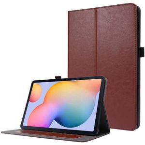 Voor Samsung Galaxy Tab S7 / SM-870 Crazy Horse Texture Horizontale Flip Lederen case met 2-vouwende Houder & Kaartsleuf (Bruin)