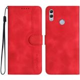 Voor Honor 10 Lite/Huawei P smart 2019 Heart Pattern Skin Feel lederen telefoonhoes