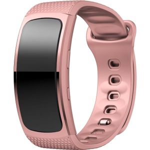Siliconen polsband horloge band voor Samsung Gear Fit2 SM-R360  polsband maat: 126-175mm (roze)