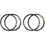 4 PCS auto koolstofvezel deur hoorn ring decoratieve sticker voor Mercedes-Benz C klasse W205 C180 C200 C300 GLC  links en rechts rijden universeel (Duitse kleur)