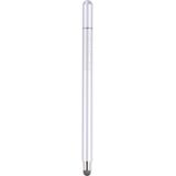 361 2 in 1 Universal Silicone Disc Nib Stylus Pen with Mobile Phone Writing Pen & Magnetic Cap(Silver)