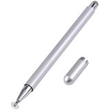 361 2 in 1 Universal Silicone Disc Nib Stylus Pen with Mobile Phone Writing Pen & Magnetic Cap(Silver)