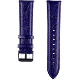 Struisvogel huidtextuur lederen polshorloge band voor Samsung Gear S3 22mm (blauw)