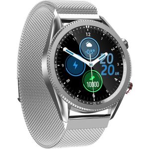 M98 1 28 inch IPS-kleurenscherm IP67 Waterproof Smart Watch  ondersteuning slaapmonitor / hartslagmeter / Bluetooth-gesprek  Style:Steel Strap(zilver)