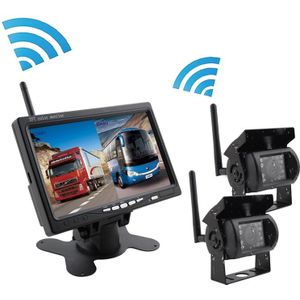PZ607-W-D2 7.0 inch Wireless Digital Audio en Video 2 aparte omkeren auto Monitor