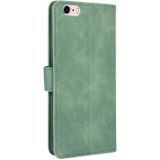 Voor iPhone 6 Plus & 6s Plus Solid Color Skin Feel Magnetic Buckle Horizontale Flip Kalf Texture PU Lederen case met Holder & Card Slots & Wallet(Groen)