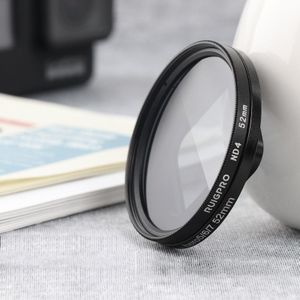 RUIGPRO voor GoPro HERO 7/6/5 Proffesional 52mm ND4 lens filter met filter adapter ring & lensdop