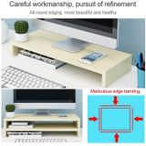 2 lagen houten monitor standaard PC Computer Screen Monitor Riser  B-versie (wit)