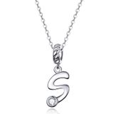 S925 Sterling Silver 26 Engels Letter Hanger DIY Armband Ketting Accessoires  Style:S