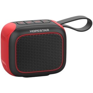 HOPESTAR A22 IPX6 waterdichte draagbare Bluetooth-luidspreker buitensubwoofer (zwart rood)