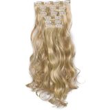 2 PCS 50cm 16 Card Long Curly Hair Wig Seamless Hair Extension Piece(13.24H613#)