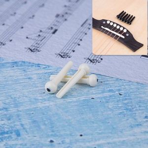 100 stuks plastic conische kegel string nagel voor gitaar (wit)