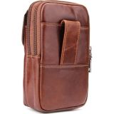 6.3 inch en onder universele Crazy Horse textuur echte mannen verticale stijl hoes taille leerzak met riem gat voor Sony  Huawei  Meizu  Lenovo  ASUS  Cubot  Oneplus  Xiaomi  Ulefone  Letv  DOOGEE  Vkworld en andere Smartphones(Brown)